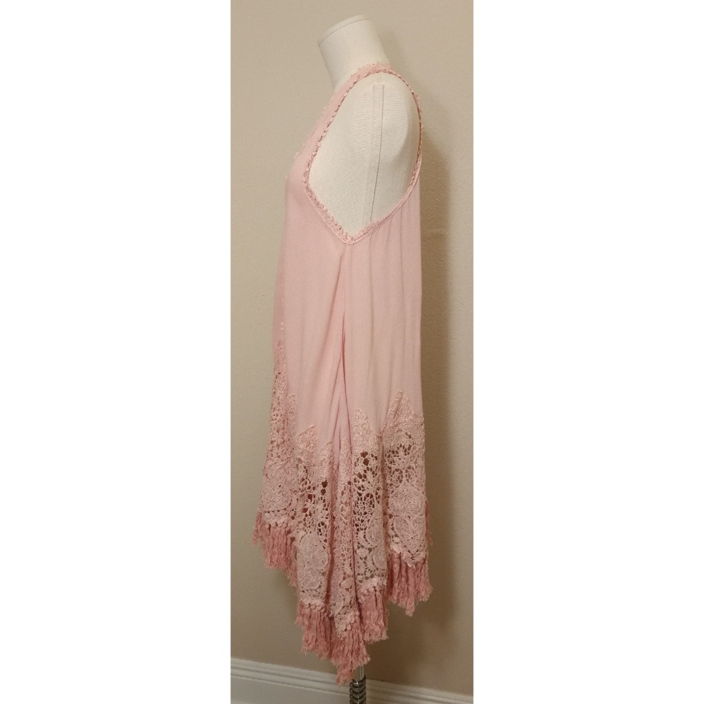Blush toned Festival Bohemian cover up vest - Picture 3 of 7